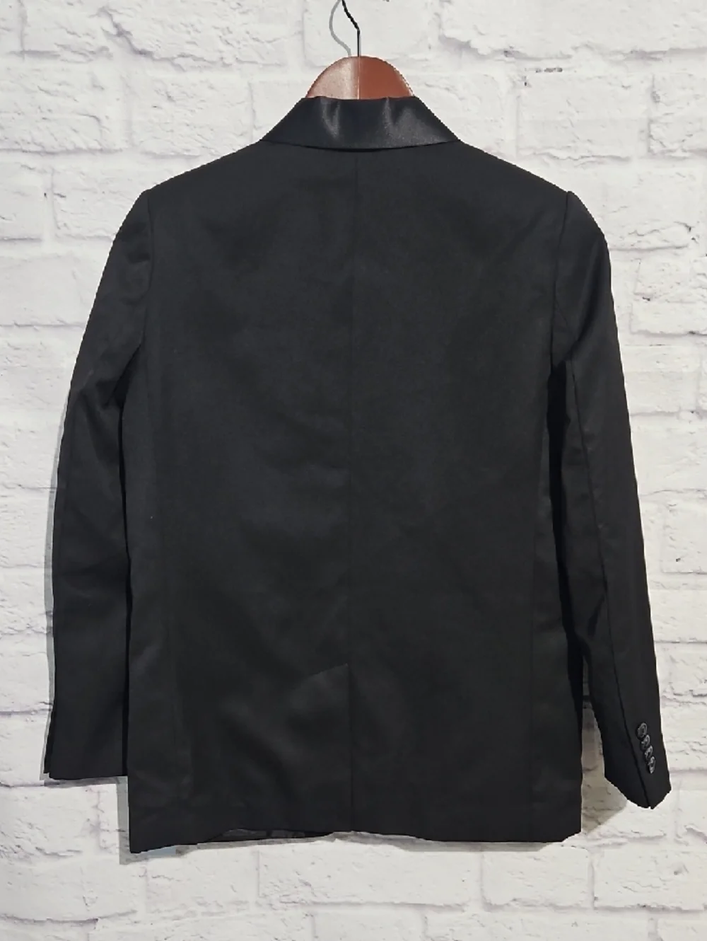 Cat & Jack Black Satin-Trim Kids Blazer Jacket Tuxedo